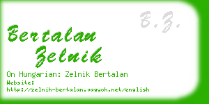 bertalan zelnik business card
